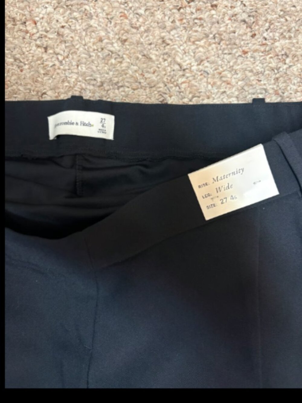 ABERCROMBIE & FITCH BLACK SLOANE WIDE LEG MATERNITY TROUSER PANTS NWT 4 s/27 w - Picture 10 of 10